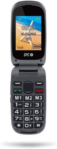 SeniorPhone SPC Harmony Negro - Pantalla 2.4", Radio FM, Doble SIM, Cámara, Botón SOS