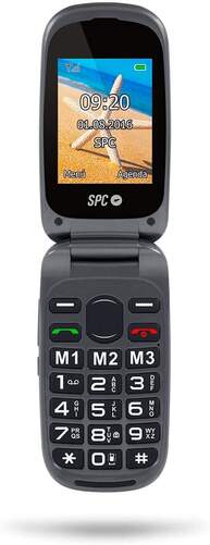 SeniorPhone SPC Harmony Negro - Pantalla 2.4", Radio FM, Doble SIM, Cámara, Botón SOS