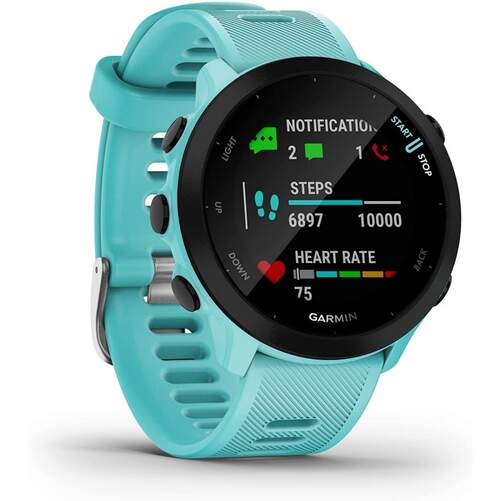 Garmin Forerunner 55 Azul - GPS, Sensor Cardiaco, Notificaciones, PacePro, Connect IQ, VO2 Max