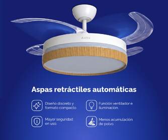 VENTILADOR TECHO RET ARTICA AVTECHR72BM BCO MD 72W