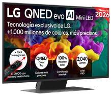 TV LG 43" QNED Evo 43QNED86B6A - 4K Ultra HD, 4K a7 Gen9, WebOS 26, Dolby Digital Plus 20W, HDR10