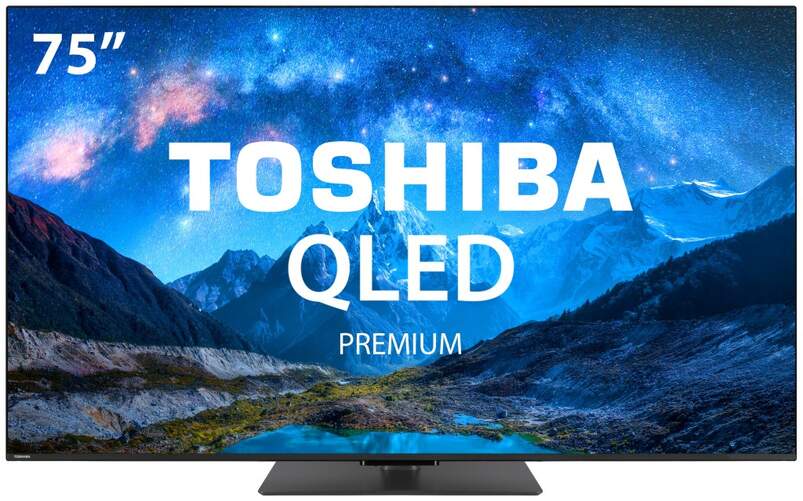 TV Toshiba 75" 75QV3F63DG - 4K Ultra HD, QLED, Smart TV VIDAA, Dolby Vision HDR, 2 x 12 W + 12 W RMS