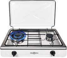 Hornillo de gas Vitrokitchen 252BB - 2 fuegos, triple corona, gas butano
