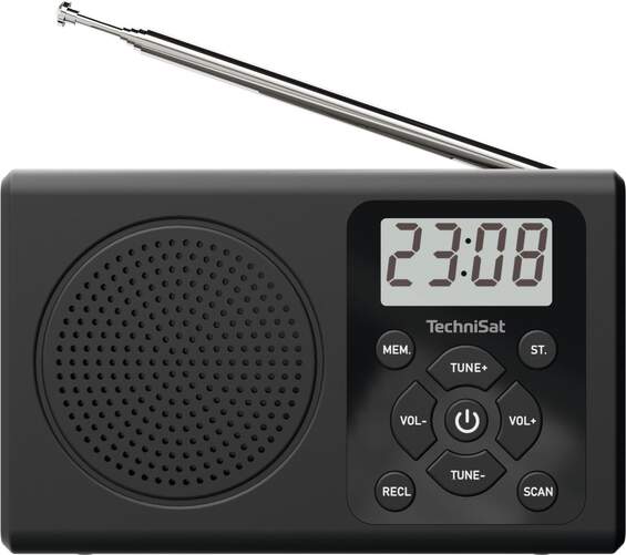 Radio portatil Elbe Technisat 76-5018-00 - Color negro, FM, 0,5 W RMS, pilas y alimentación
