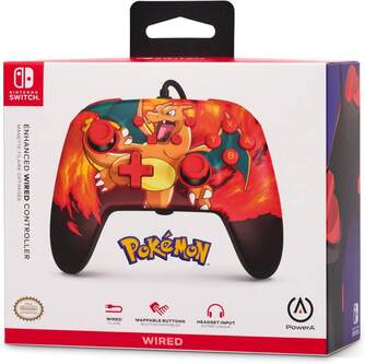 MANDO POWER A SWITCH ENHANCED CON CABLE CHARIZARD