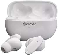 Auriculares Denver TWE-49ENC Blanco - Bluetooth 5.3, 6,5 h autonomía, 45+230 mAh, micro integrado