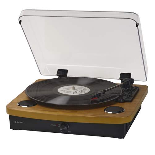 Tocadiscos Denver VPL-230B Madera - Salida L,R de audio, 2 W RMS, reproducción MP3