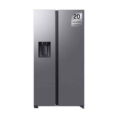 Frigorífico Americano Samsung RS70F64KDTEF - 179x92 cm, Clase D, 640 L, Dispensador, Inox