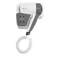 Secador Kuken 35998 - Pared Ba&ntilde;o 1200 W (Hotel), 220 V, 2 Velocidades, Blanco y Gris