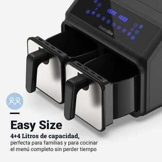 FREIDORA AIRE U.BLUE 6008DB DOBLE DIG 2X4=8LTS