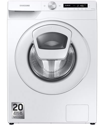 Lavadora Samsung WW80T554DTW - 8 kg, 1400 rpm, Blanca, Clase B, Blanca