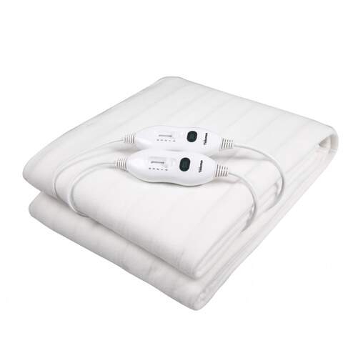 Manta eléctrica Tristar BW-4752 - 160x140cm, 100% Poliéster, 2 Zonas y Ajustes de Calor, Lavable