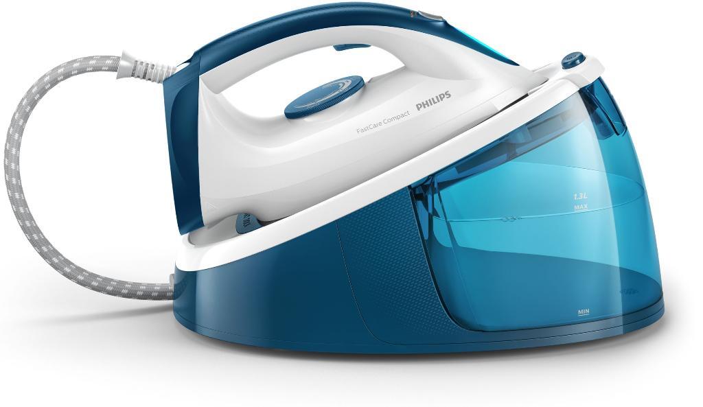 Centro de planchado Philips GC6733/20 - 2400W, 5.2 Bares, 1.3L, Vapor 110gr/Golpe 230gr,