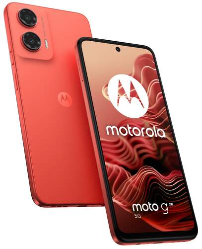 Motorola G35 5G 8/256 GB Rojo - 6,72", cámara 50MP QuadPixel, altavoces estéreo Dolby Atmos, 5000mAh