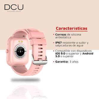 SMARTWATCH DCU CURVED GLASS PRO ROSA