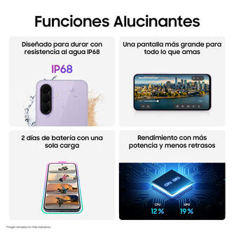 SMARTPHONE SAMSUNG A37 5G 8/256 6,7%%%quot; LIGHT VIOLET