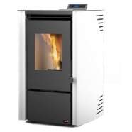 Estufa a pellet Red Pod First - 6 kW, Hasta 60 m2, Eficiencia 95%, Blanco