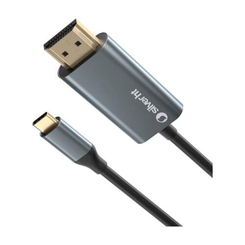 Cable Silver HT Logan 4K Connect - Adaptador USB-C a HDMI 4K, 1,8 m