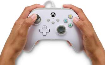 MANDO XBOX POWER A CON CABLE BLANCO