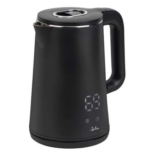 Hervidor Jata JEHA1576 - 1,8 L, 1500 W, LED, 5 Temperaturas, Base 360&ordm;, Desconexi&oacute;n autom&aacute;tica,Negro