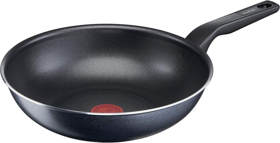 Sart&eacute;n Wok Tefal XL Force 28cm - Vitro/Gas, Antiadherente Titanium x2, Thermo-Signal