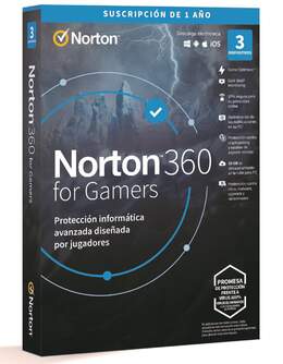ANTIVIRUS NORTON 360 GAMERS 50GB 1 USUARIO 3 DISP