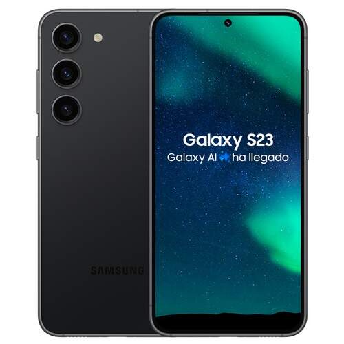 Samsung Galaxy S23 8/256GB Negro - 6.1" FHD+ 120Hz, Snapdragon 8, 50+10+12/12Mpx, 3900mAh 25W