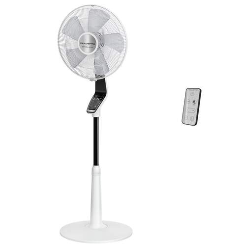 Ventilador Pie Rowenta VU5690 - 34 W, LED, 5 aspas, con mando