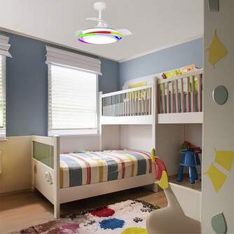 VENTILADOR TECHO CRISTAL ANTILA MINI RGB WH RETRAC