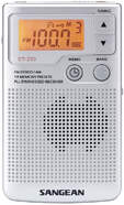 Radio bolsillo Sangean DT-250 Plata - FM/AM PLL, DBB, 19 memorias, reloj, auriculares, indic bater&iacute;a