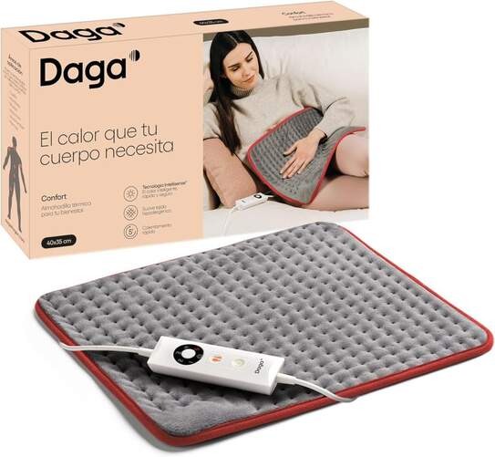 Almohadilla T&eacute;rmica Daga 16872 - 110W, 40x35cm, 5 Ajustes Temperatura, Autoapagado, Lavable