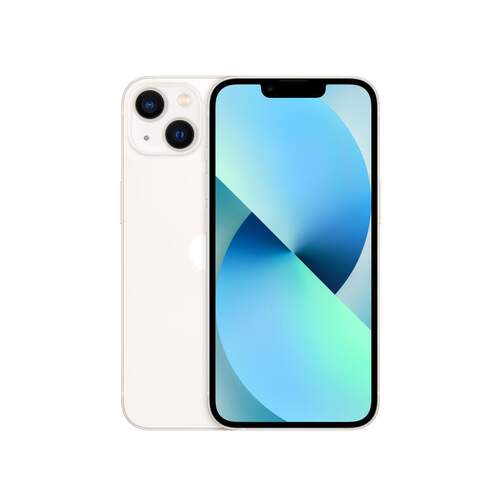 Apple iPhone 13 4/128GB Starlight - 6.1" Super Retina, 5G, Cámara Dual 12Mpx, Chip A15, NFC, Face ID