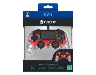 MANDO NACON PS4 COMPACT LUCES ROJO