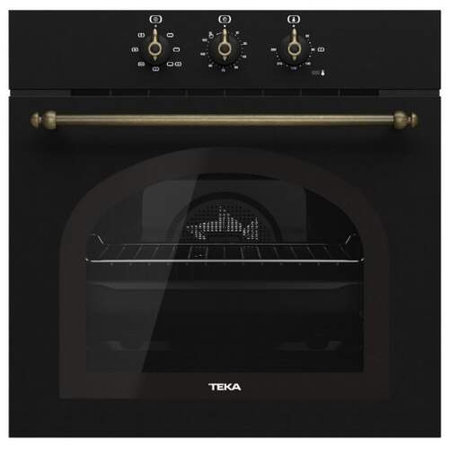 Horno Teka Country Style Edition HRB6100AT - A, 70L, 60cm, 6 Funciones, Guía Extraíble, Negro