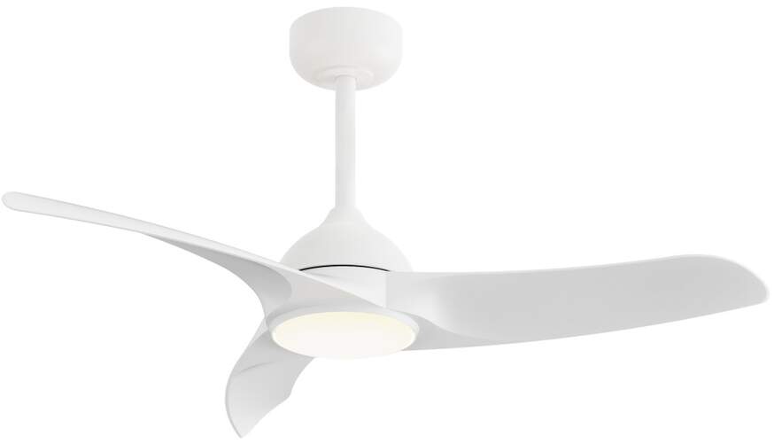 Ventilador de techo Sulion Cyras M - 32 W, 107 cm, 3 aspas, 6 velocidades, temporizador, blanco.