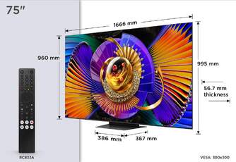 TV TCL 75%%%quot; 75C7L UHD SQDMINILED GOOGLETV 144HZ B%%%amp;O