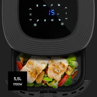 FREIDORA AIRE TAURUS DIGITAL 6S 5,5L 1700W NEGRA