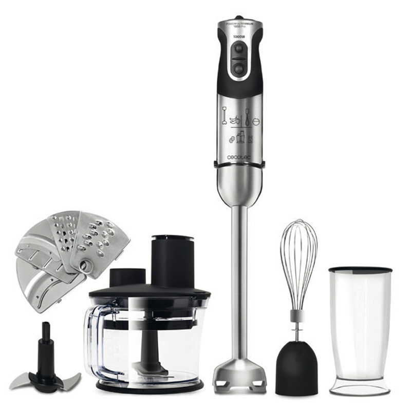 Batidora Cecotec PowerFul Titanium 1000 Pro - 1000W, Accesorios
