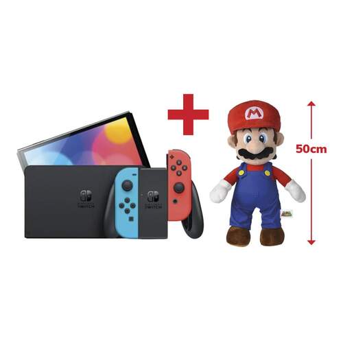 Consola Nintendo Switch OLED + Peluche Mario 50cm