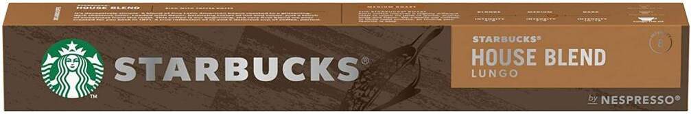 Cápsulas Starbucks Nespresso House Blend- Lungo, 10 cápsulas
