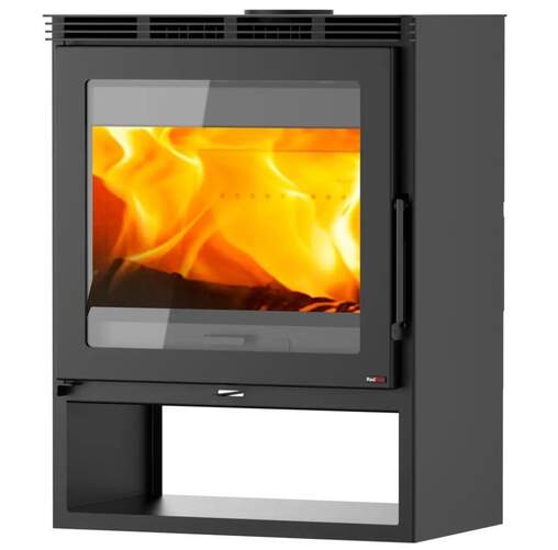 Estufa de le&ntilde;a Red Pod Tibre Eco - 9,4 kW, a le&ntilde;a, eficiencia del 82%, Hasta 93 m2