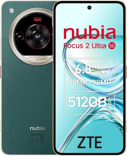 ZTE Nubia Focus 2 Ultra 5G 8/512 GB Verde - 6,8", Admite MicroSD, C&aacute;mara triple 50 MP, 5000 mAh