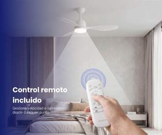 VENTILADOR TECHO ARTICA AVTECH18B BCO 18W 132 CM