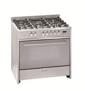Cocina Meireles E911X - 990 cm, 5 Fuegos, quemadores de gas, Horno el&eacute;ctrico 121 L, Clase A, Inox