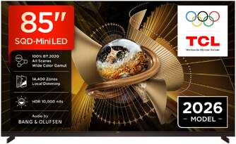 TV TCL 85%%%quot; 85X11L UHD SQDMINILED GOOGLETV 144H B%%%amp;O