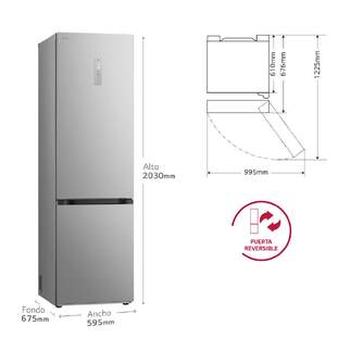 FRICOM. LG GBV7270CPY 203x60 INOX DSP METALFRESH
