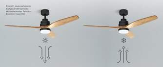 VENTILADOR TECHO UFESA NEPAL NEGRO/HAYA 132CM LED