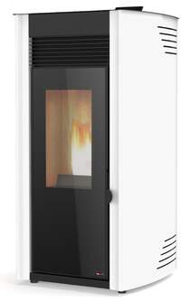 ESTUFA A PELLET RED POD FIRST 12KW WHITE (CANALIZA