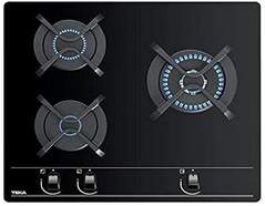Placa Gas Teka GBC 63010 - 60cm, 3 Fuegos, Cristal Templado, Gas Natural, Termopar