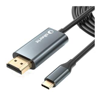 CABLE SILVER HT LOGAN 4  CONNECT USB C A HDMI